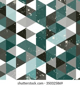 Vintage  blue and white triangle pattern.Geometric hipster retro background with place for your text. Retro triangle background. Colorful-mosaic-banner