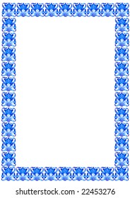 Vintage blue-white framework  (vector)