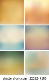 Vintage Blurred Backgrounds Set. Defocused background