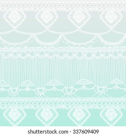 Vintage boho doily vector background