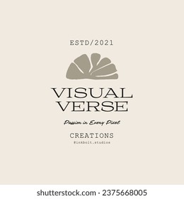 Vintage Boho Flower logo template illustration for branding