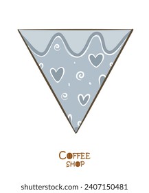 Vintage boho style. Coffee pastel colors. Elements for creating comfort. Postcard, tag, sticker, logo.
