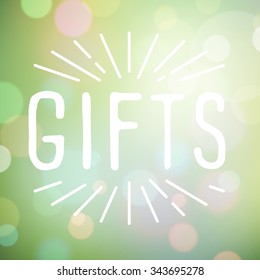 Vintage bokeh background with slogan for Christmas and New Year holidays. Vector illustration.