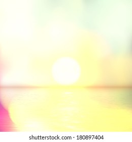 Vintage Bokeh Beach Vector illustration