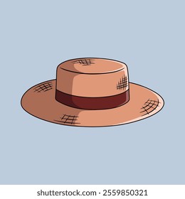 Vintage bolero straw hat for fashion on summer