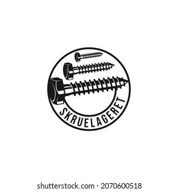 vintage bolt screw vector design