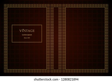 Vintage Book Cover Decorative Vintage Frame Stock Vector (Royalty Free ...