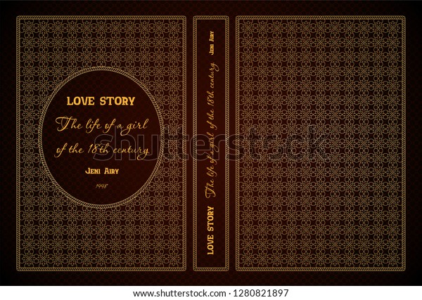 Vintage Book Cover Decorative Vintage Frame Stock Vector Royalty