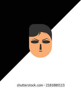 Vintage book cover with  flowers and face mask design