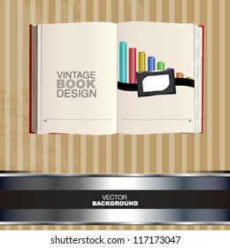 vintage book design. vector illustrator
