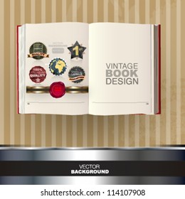 vintage book design. vector picture