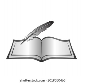 504 Open book feather logo Images, Stock Photos & Vectors | Shutterstock