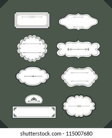 Vintage book Frames, vectors set of retro banners and labels, lots of design elements and page decoration - lots of useful elements to embellish your layout