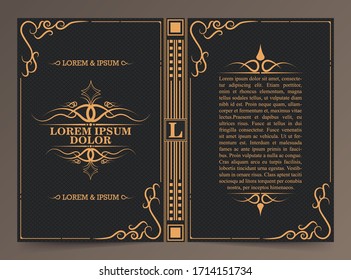 Vintage book layouts and design - covers and pages, classical rich frames, dividers, corners, borders, luxury ornaments and decorations, beautiful pages templates for creative design