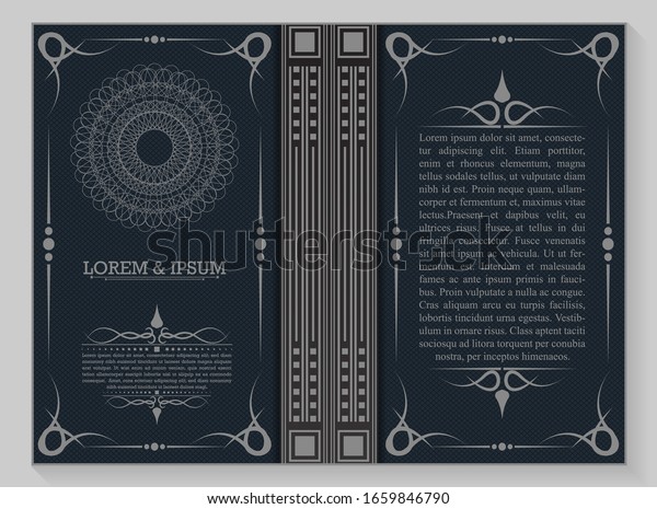 Vintage\
book layouts and design - covers and pages, classical rich frames,\
dividers, corners, borders, luxury ornaments and decorations,\
beautiful pages templates for creative\
design.\
