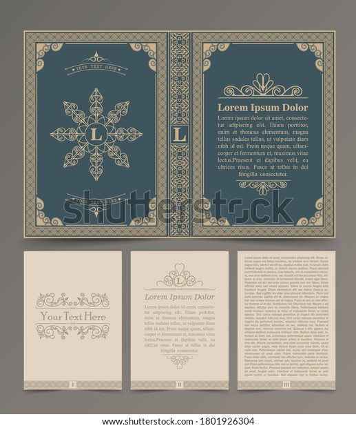 Vintage book
layouts and design - covers and
pages.