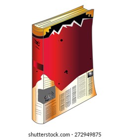 Vintage book vector illustration