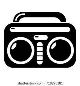 Vintage boombox icon . Simple illustration of vintage boombox vector icon for web design isolated on white background