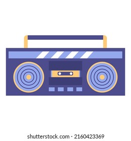 Vintage boombox isolated on a white background. 90s concept.
