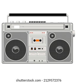 diseño de cassette de radio boombox vintage