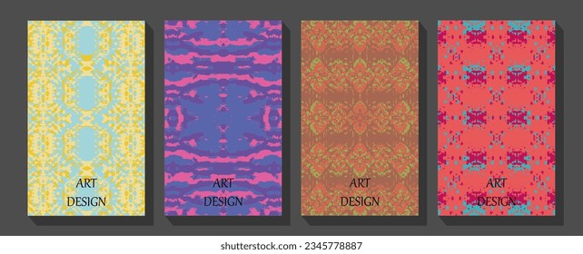  Vintage Border to be printed on the covers of books. Vector illustration  Abstract geometric photo frame. 