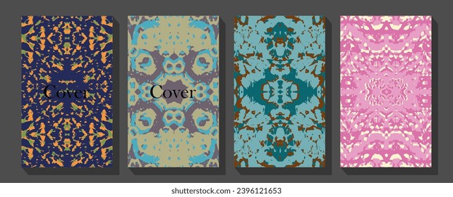  Vintage Border to be printed on the covers of books. Vector illustration Front View.