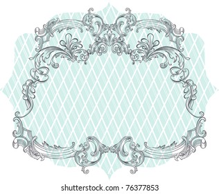 vintage border with blue background best for card design