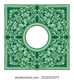 Vintage border design ornament wedding decoration