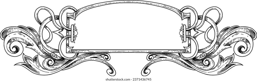 Vintage border floral and wedding ornament