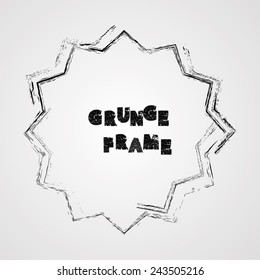 Vintage Border Frame in Circle Form. 