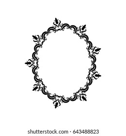 vintage border frame crest ornate decoration romantic