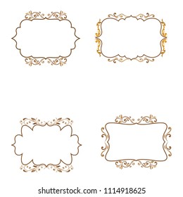 Vintage border frame ornament calligraphy