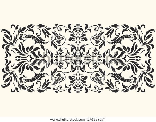  Vintage border frame, ornament pattern in antique,\
baroque style 