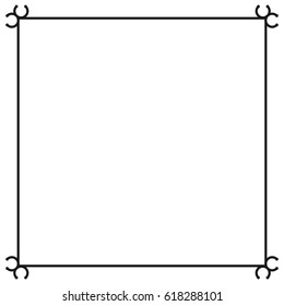 Vintage border of frame, vector illustration.