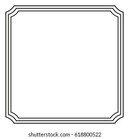 Vintage border of frame, vector illustration.