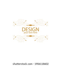 Vintage border line Template vector illustration design
