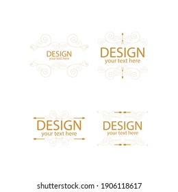 Vintage border line Template vector illustration design
