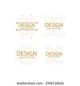 Vintage border line Template vector illustration design
