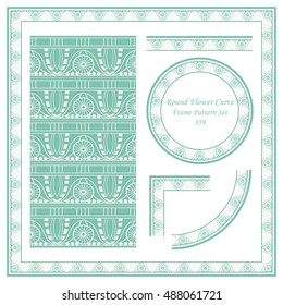 Vintage Border Pattern 359 Round Flower Curve Geometry
