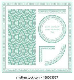 Vintage Border Pattern 366 Curve Line Scale

