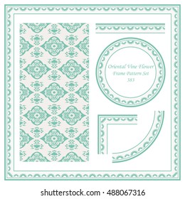 Vintage Border Pattern 383 Oriental Vine Flower
