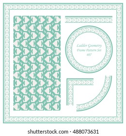 Vintage Border Pattern 407 Ladder Triangle Geometry
