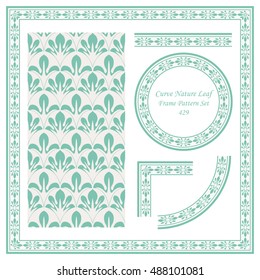 Vintage Border Pattern 429 Curve Nature Leaf