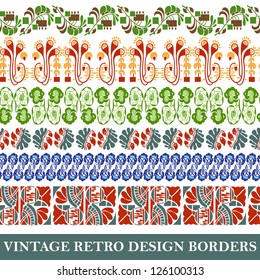 Vintage border set for design
