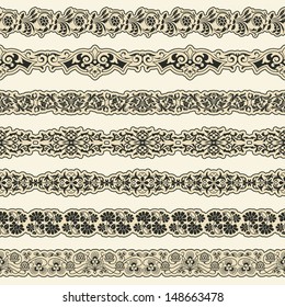 Vintage border set for design 