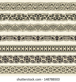 Vintage border set for design 