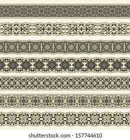 Vintage border set for design 