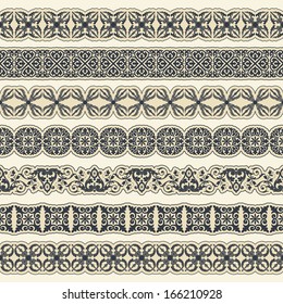 Vintage border set for design 