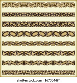 Vintage border set for design 