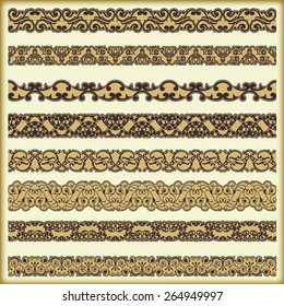 Vintage border set for design 